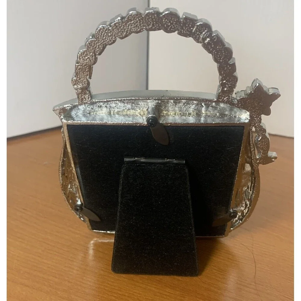 Pretty Purse Metal Picture Frame With Bling 5” X 4.5”